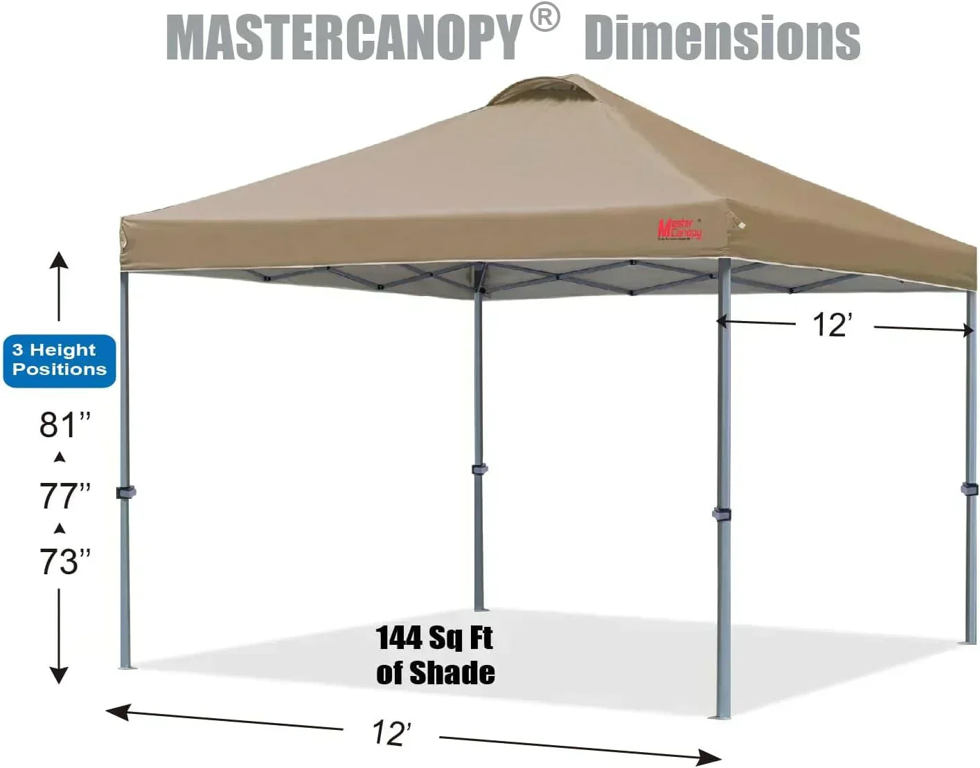Durable Pop-up Canopy Tent with Roller Bag (10x10 Black)