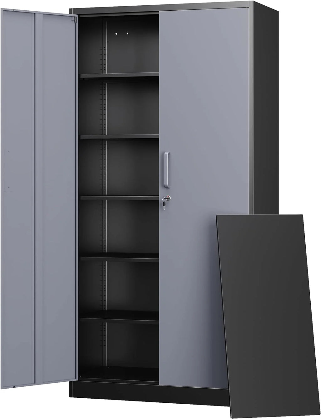 Letaya Metal Garage Storage Cabinets with Lock-72 Tall Tool Organizer Steel Lockers