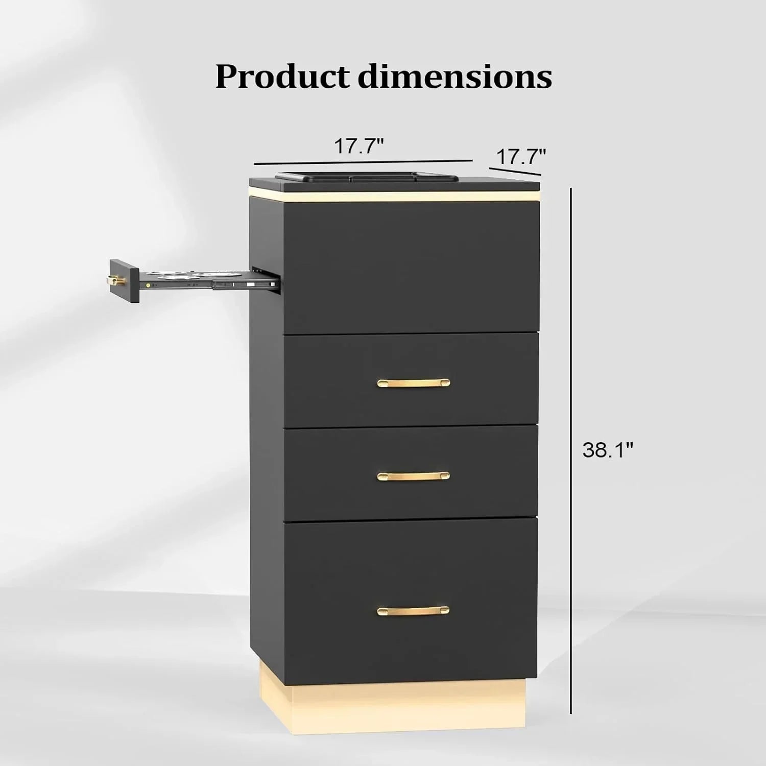 OmySalon Salon Storage Station Barber Stations Beauty Salon Spa Equipment with 3 Drawers