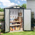 Breezz 8X10FT Outdoor Steel Storage Shed Lockable Doors Weather-Resistant Metal Tool Shed