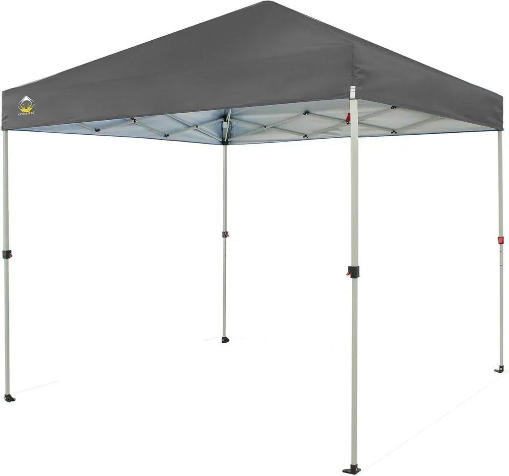 10x10 Pop-Up Awning One-Click Installation Beach Tent Outdoor Sunshade Silver Coated Top