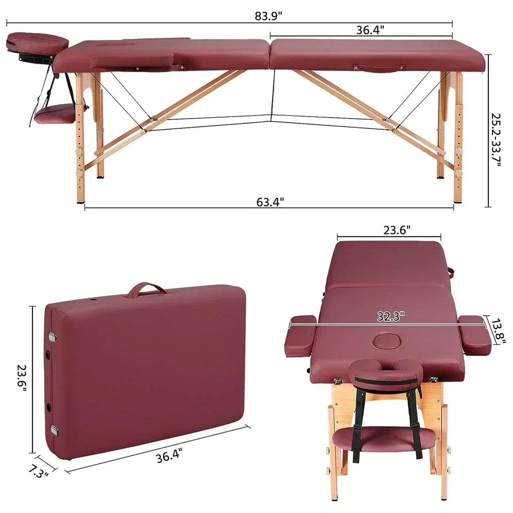 Yaheetech Massage Table Portable Lash Beds Spa Bed Massage Couch Foldable Spa Tables