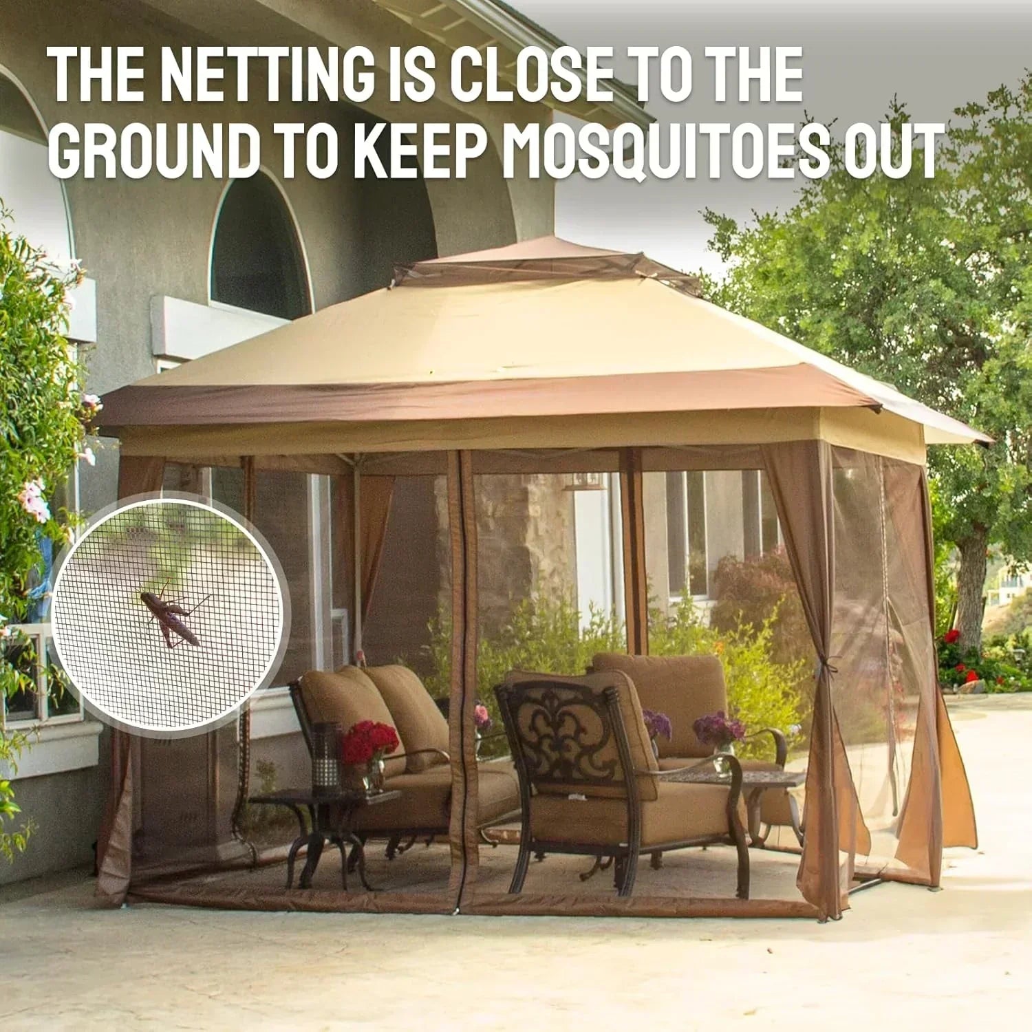 CROWN SHADES 13x13 Pop Up Gazebo Canopy Tent Gazebos on Clearance Outdoor Gazebo