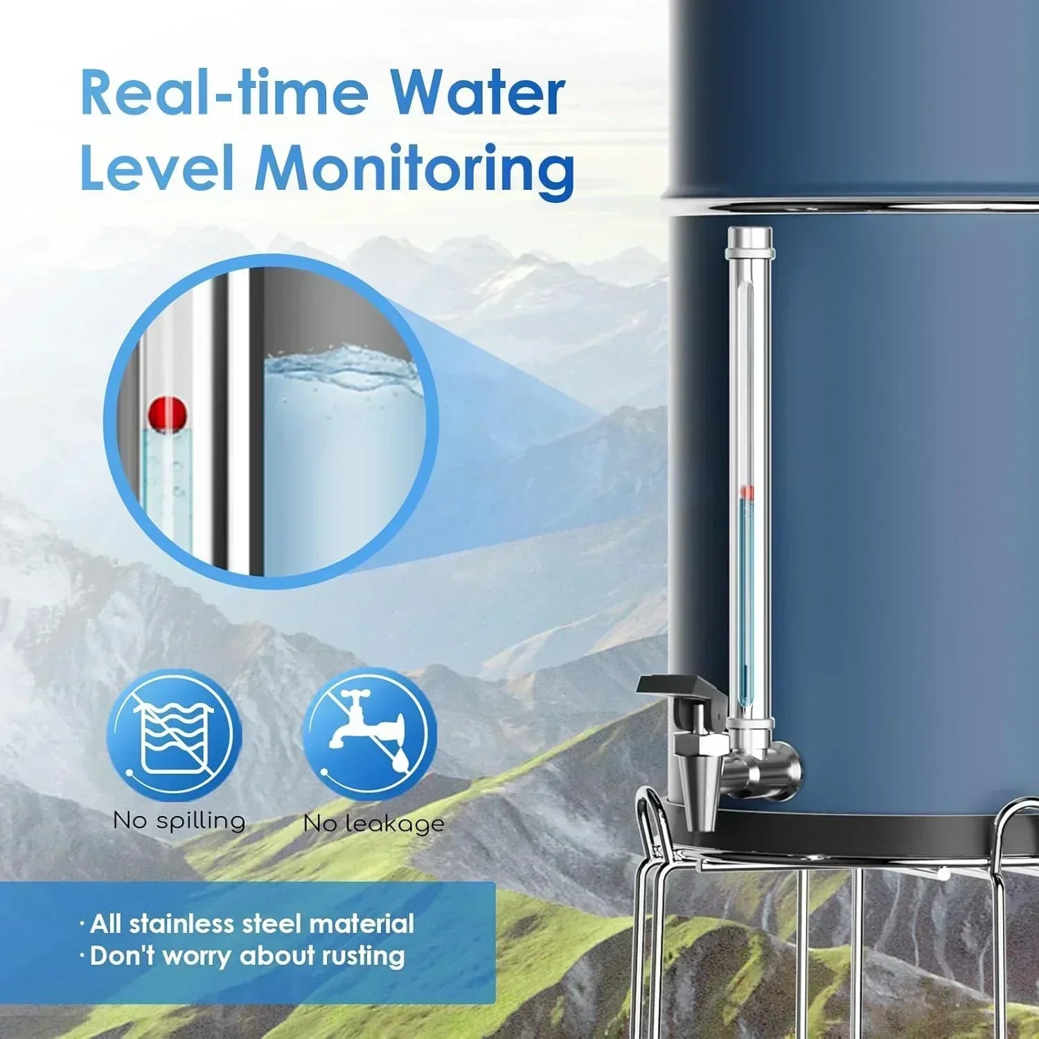 Purewell three-stage 0.01��m ultrafiltration gravity water filtration system 304