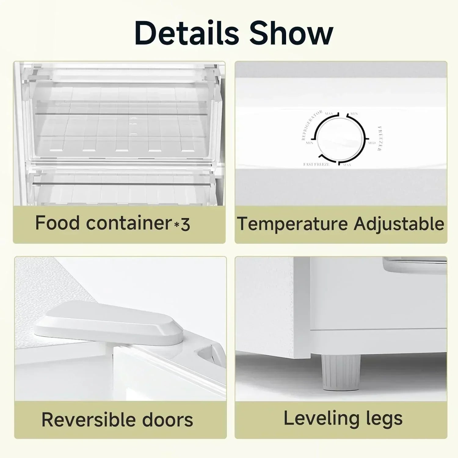 BANGSON Upright Freezer 7.0 Cu.ft Stand Up Freezer Convertible Upright Freezer/Refrigerator