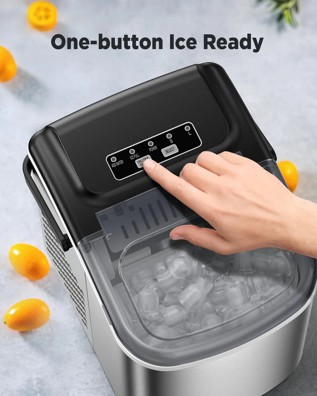 Nugget Ice Maker Countertop, Silonn Chewable Pellet Ice Machine with Self-Cleanin Function, 33lbs/24H Portable Ice Makers for Home Kitchen Officce, Black