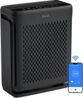 Large-room air purifier for home use with air quality monitor washable pre-filter