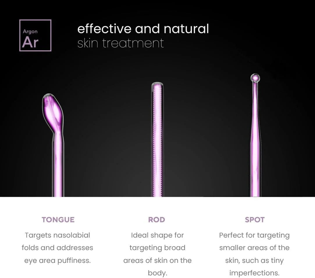 NuDerma Professional Skin Therapy Wand - Portable Skin Therapy Machine with 6 Neon