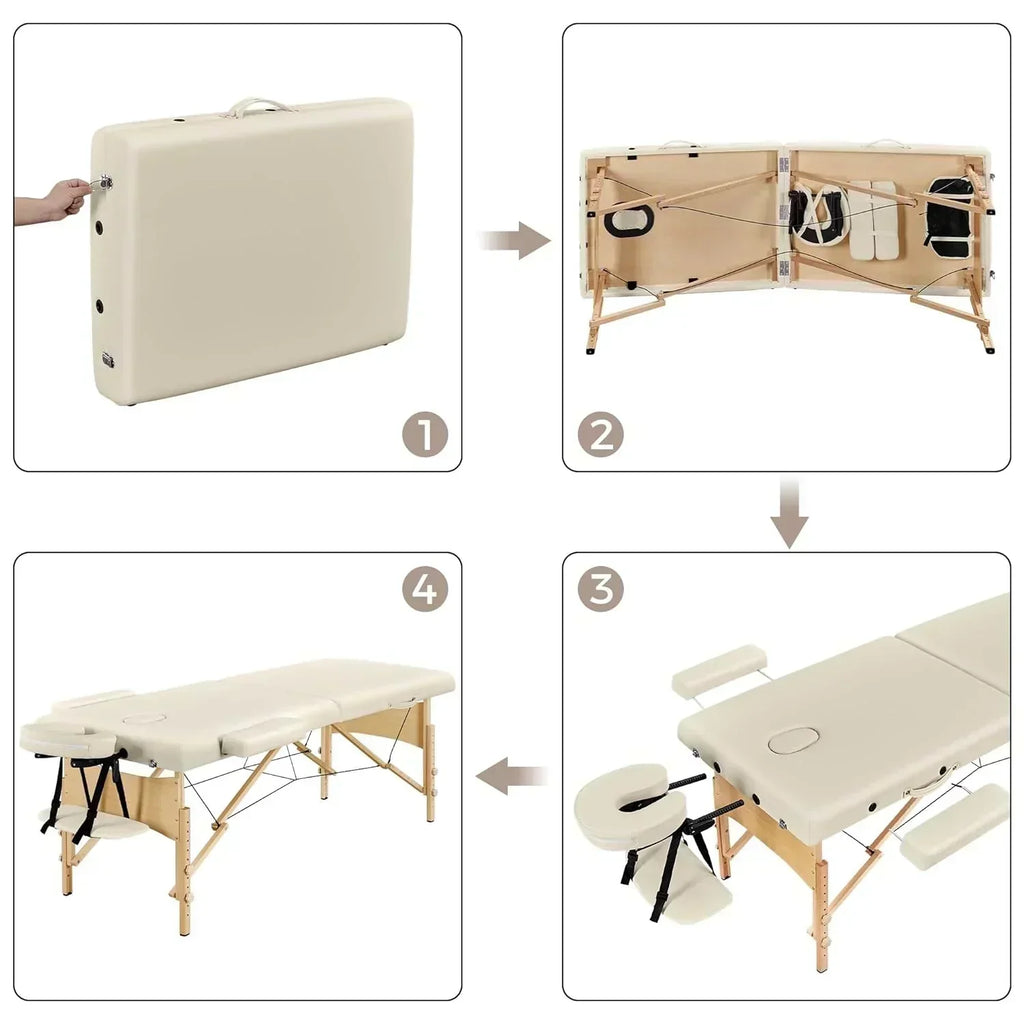 Yaheetech Massage Table Portable Lash Beds Spa Bed Massage Couch Foldable Spa Tables