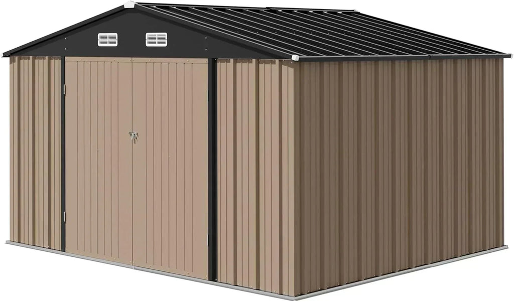 Devoko Outdoor Storage Shed Lockable Metal Garden Shed Steel Anti-Corrosion Storage House