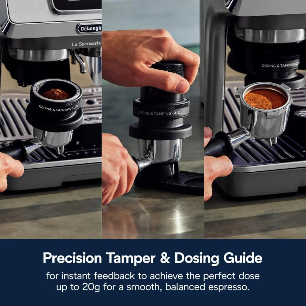 De'Longhi La Specialista Touch Espresso Machine with Grinder & Milk Frother ?Cold Brew & Iced Coffee Maker, Burr Grinder, 10 Drink Presets, Compact Bean to Cup, Award-Winning Italian Design