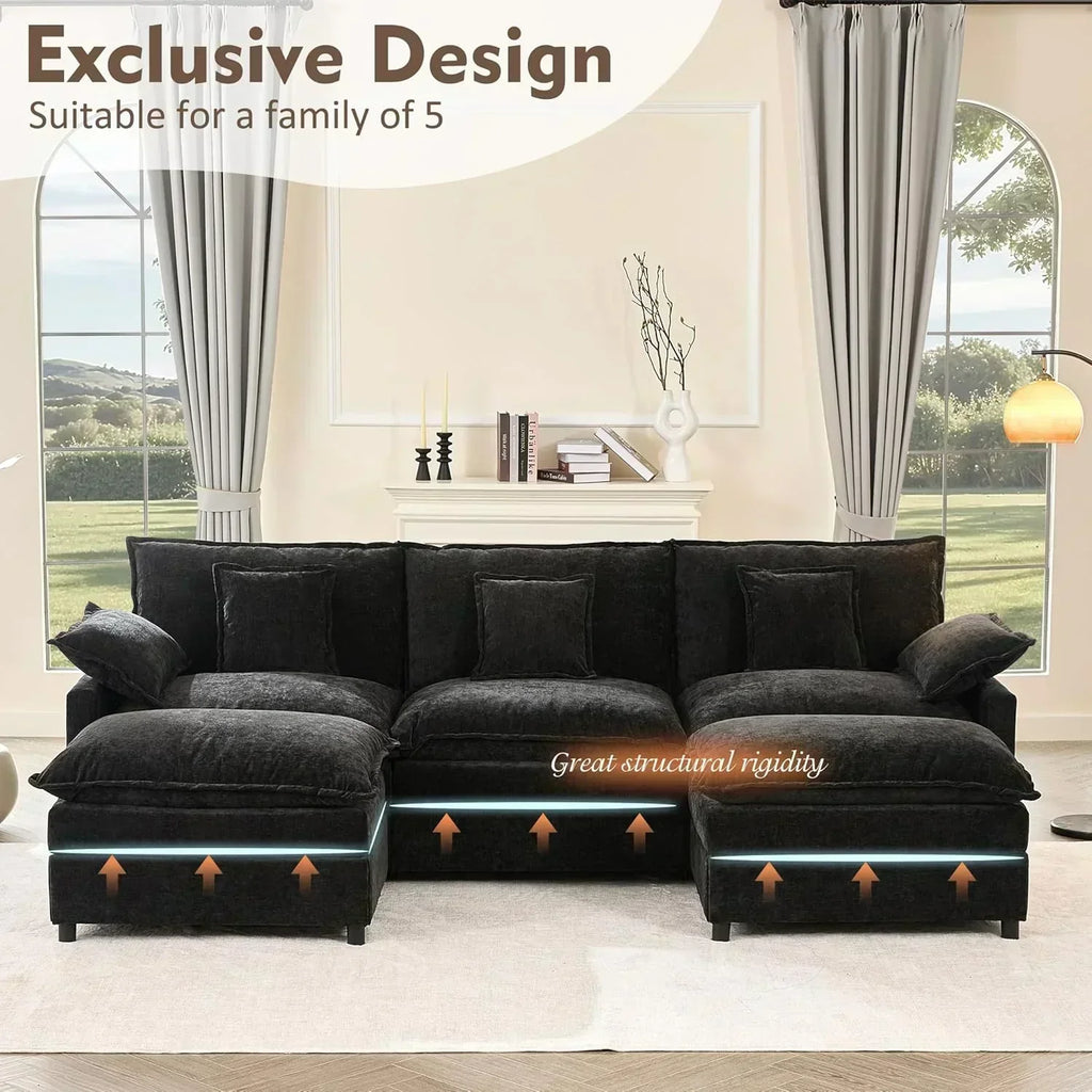 108 U-shaped sofa modular sofa Comfortable cloud sofa