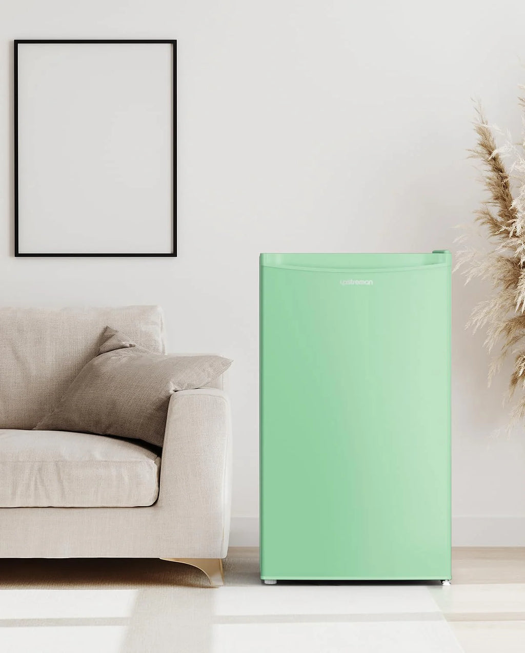 Upstreman 3.2 Cu.Ft Mini Fridge with Freezer, Single Door Mini Fridge, Dorm Fridge, Adjustable Thermostat, Mini Refrigerator