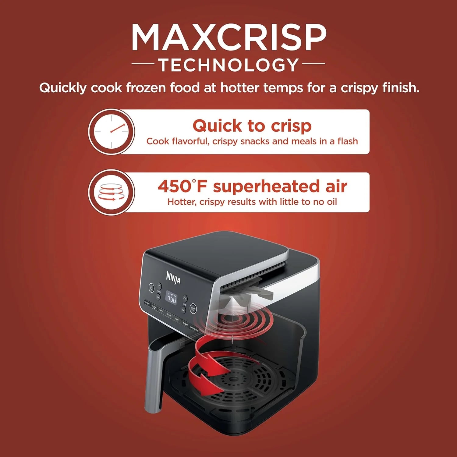 Ninja Air Fryer Pro XL 6-in-1, 6.5-Quart Capacity, Maximum Crispness, Air Fryer Bake