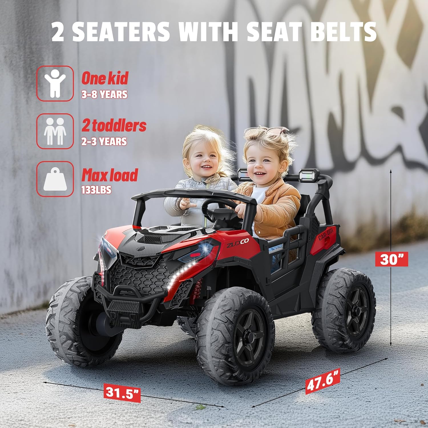 Pink all-terrain car travel electric toy truck