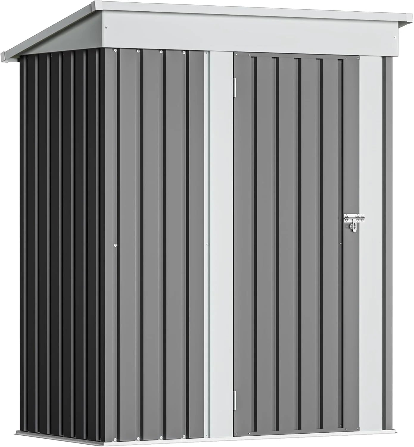 Devoko Outdoor Storage Shed 5 x 3 ft Lockable Metal Garden Shed Steel Storage