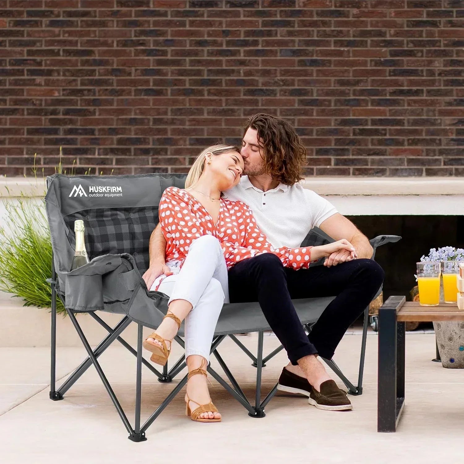 Camping Chair Upholstered Loveseat Heavy Duty Extra Large Camping Sofa Folding Sofa