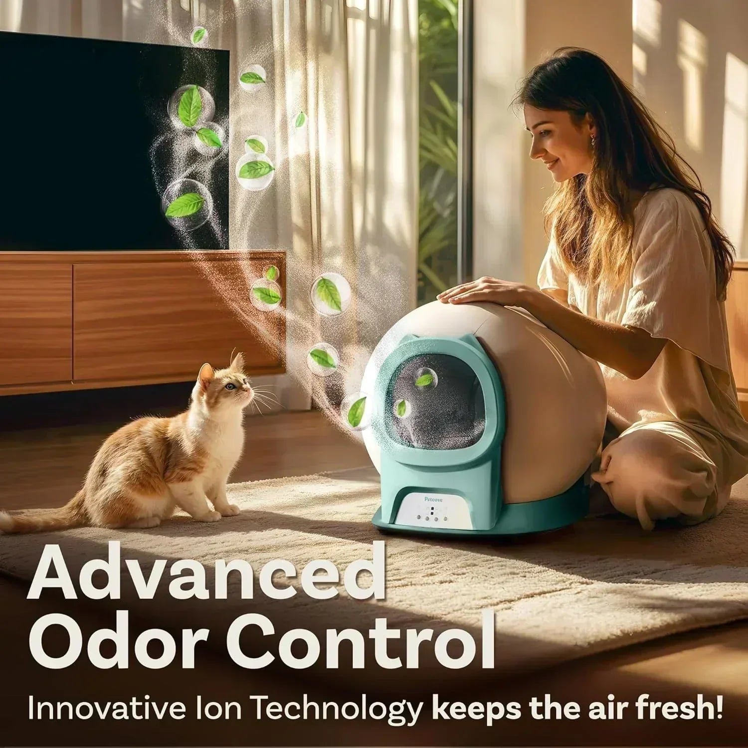 Self Cleaning Litter Box with Auto Safety Sensors Automatic Cat Litter Box Self-Cleaning