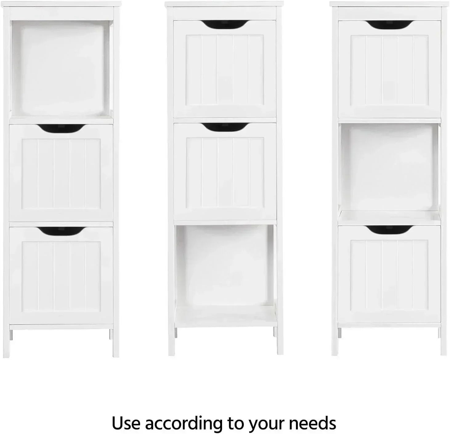 Bathroom Floor Cabinet Wooden Storage Cabinet with 2 Drawers Multifunctional Side Organizer Rack