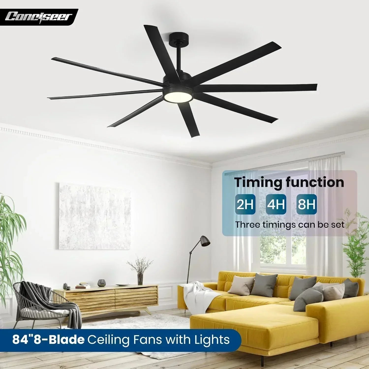 Modern ceiling fan 72 inch bedroom living room library cafe outdoor/industrial