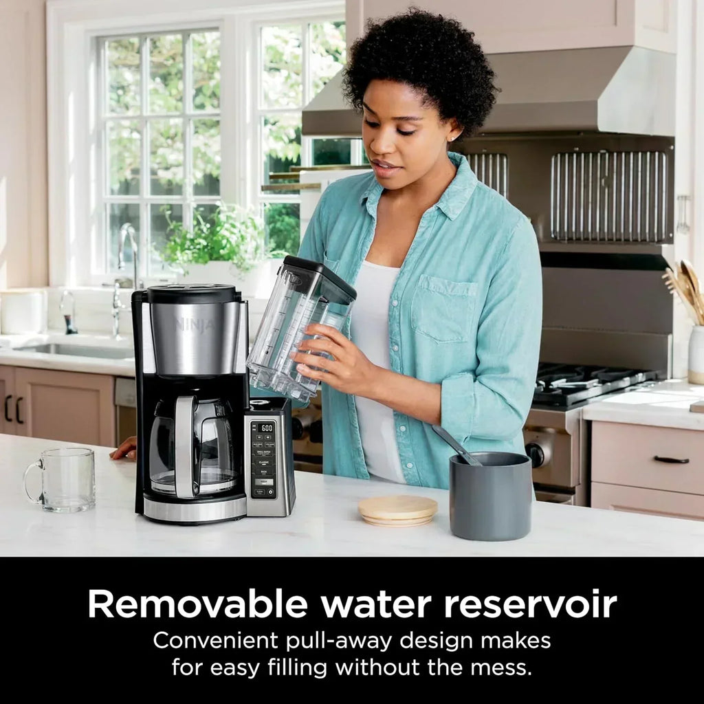 Programmable Coffee Brewer with 2 Brew Styles Adjustable Warm Plate and Delay Brew