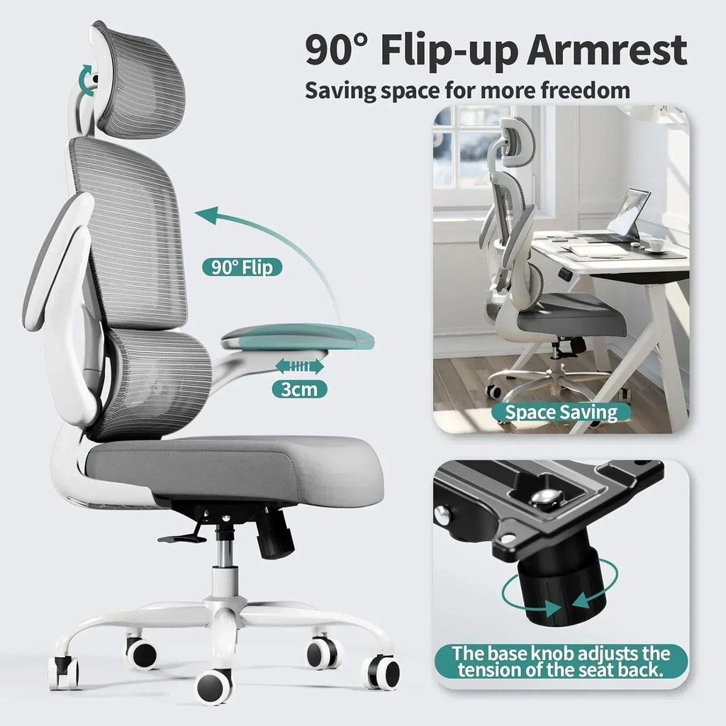 Office Chair Ergonomic Desk Chair 330 lbs Home Mesh Desk Chair Comfortable Gaming Chair
