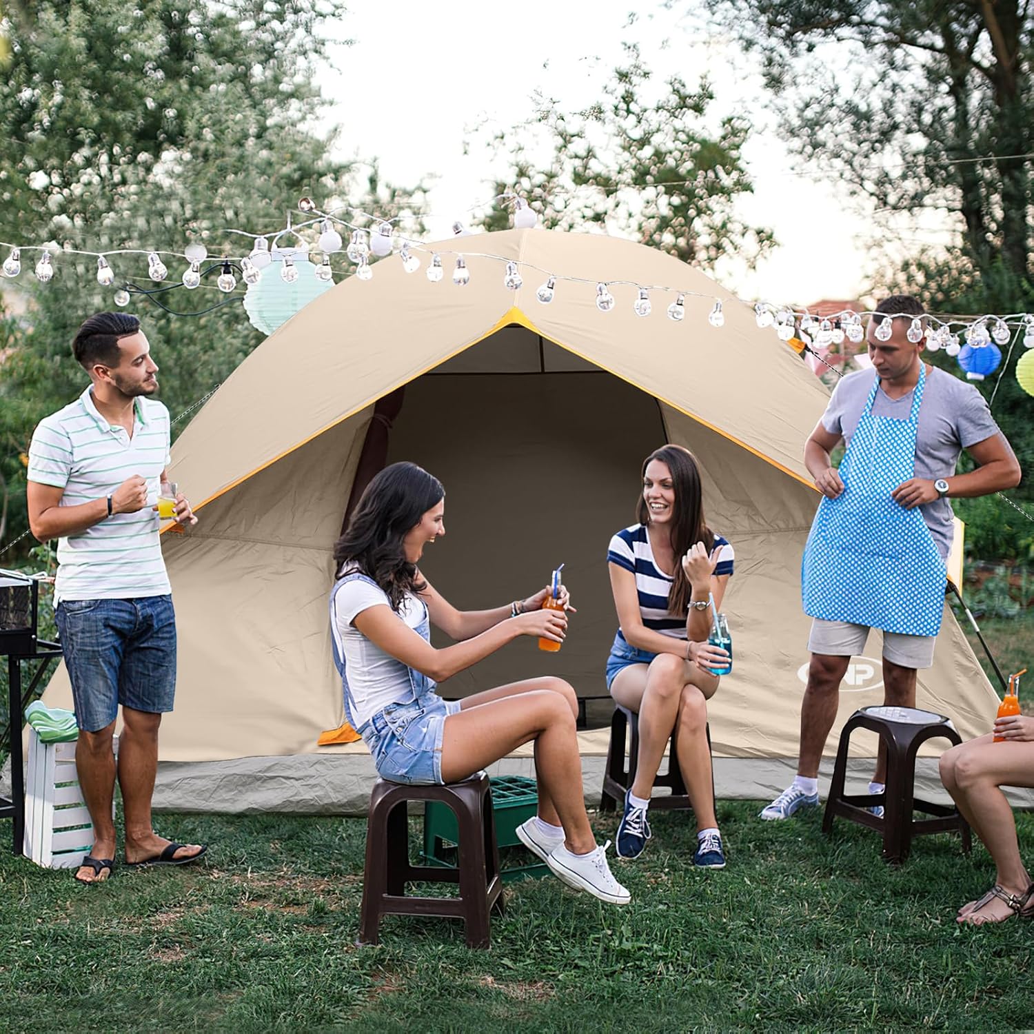 Camping Tent 2/3/4/6 Person Dome Tent Portable Camping Tent Outdoor and Backpacking Beach