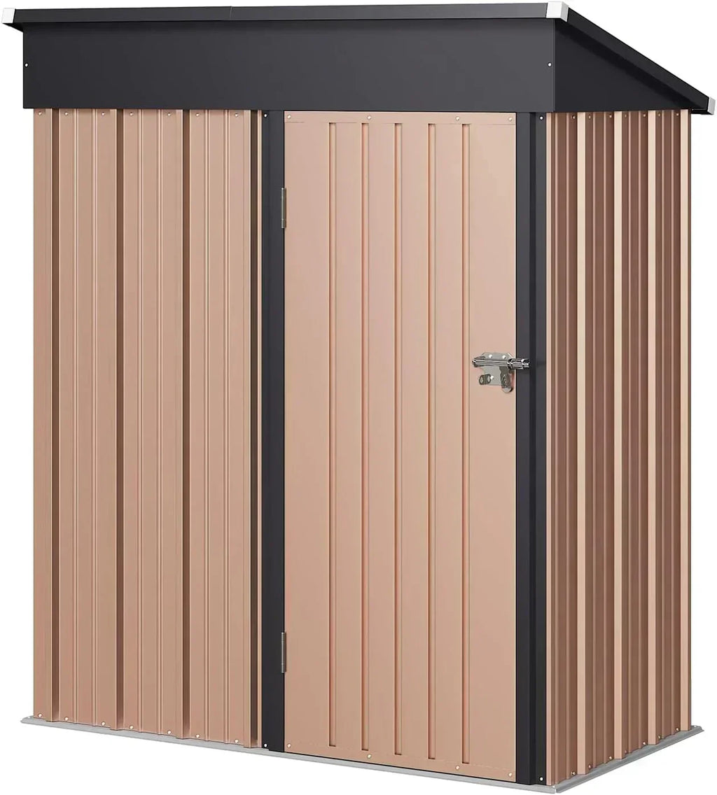 Aoxun 6.2x4 FT Shed Outdoor Storage Shed Metal Garden Shed Sloping Roof Tool Shed Bike Shed