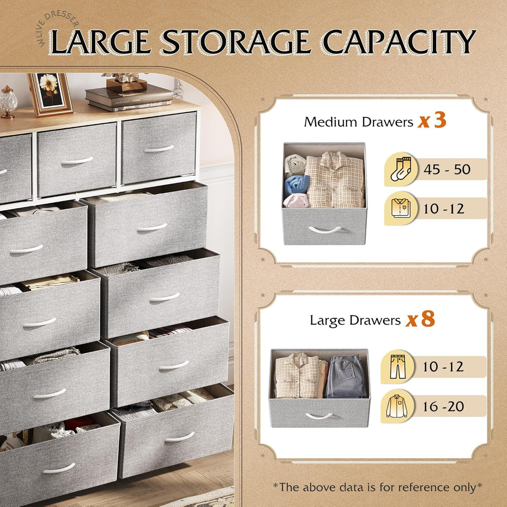 Storage Organizer Unit 11 Fabric Bins Storage Drawers Organizer Steel Frame Tall Storage Tower
