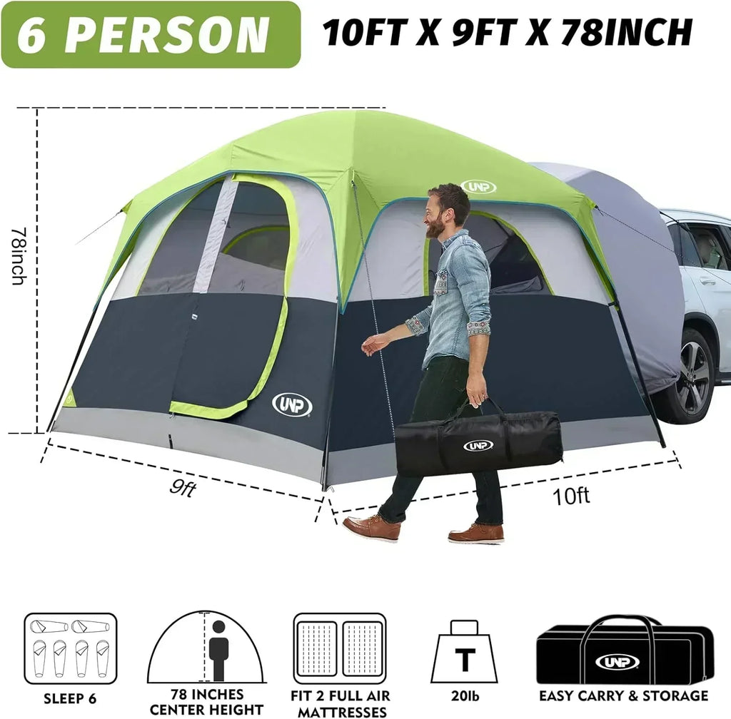SUV Tent for Camping 6-Person SUV Tailgate Tent - Easy Set Up with Rainfly