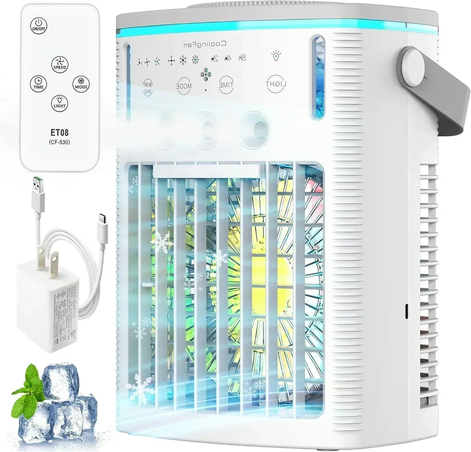 Portable Air Conditioners Fan Small Cooler Evaporative Air Conditioner Remote Mini Portable AC
