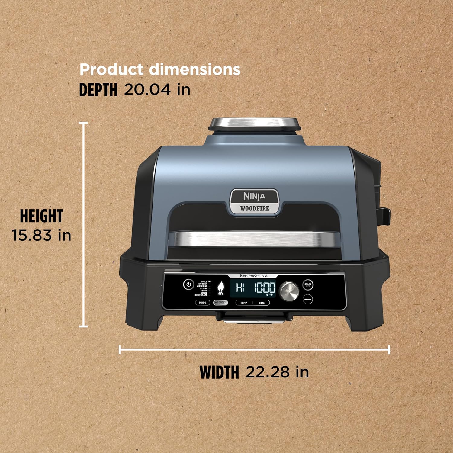 Ninja Woodfire Pro XL Outdoor Grill Smoker Thermometer 4-in-1 Master Grill BBQ Smoker Outdoor Air Fryer