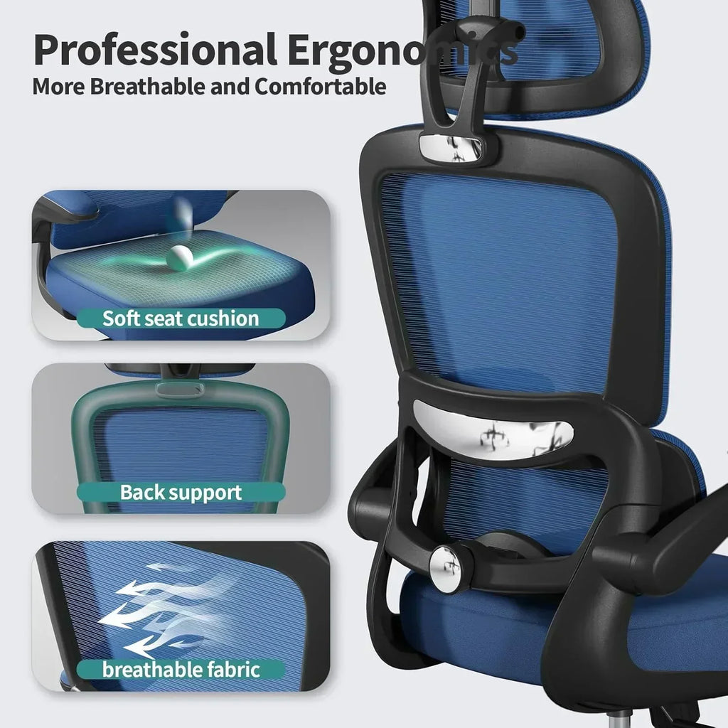 Office Chair Ergonomic Desk Chair 330 lbs Home Mesh Desk Chair Comfortable Gaming Chair