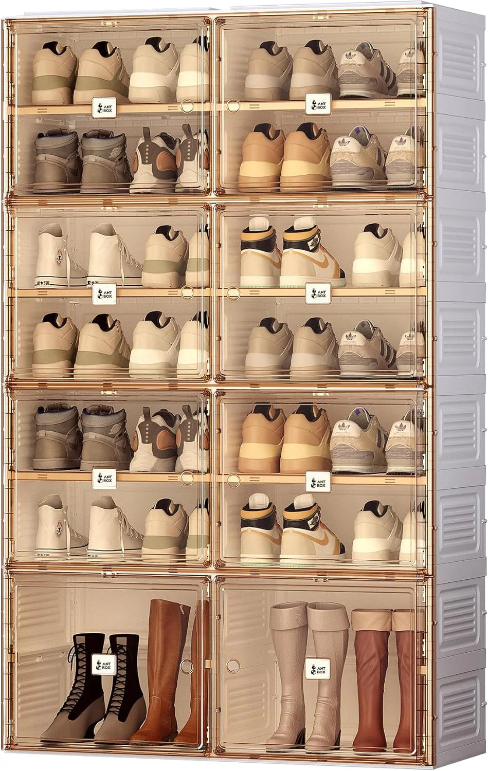 ANTBOX Portable Shoe Rack Organizer Sneaker Shoe Cabinet Plastic Storage containers Bins