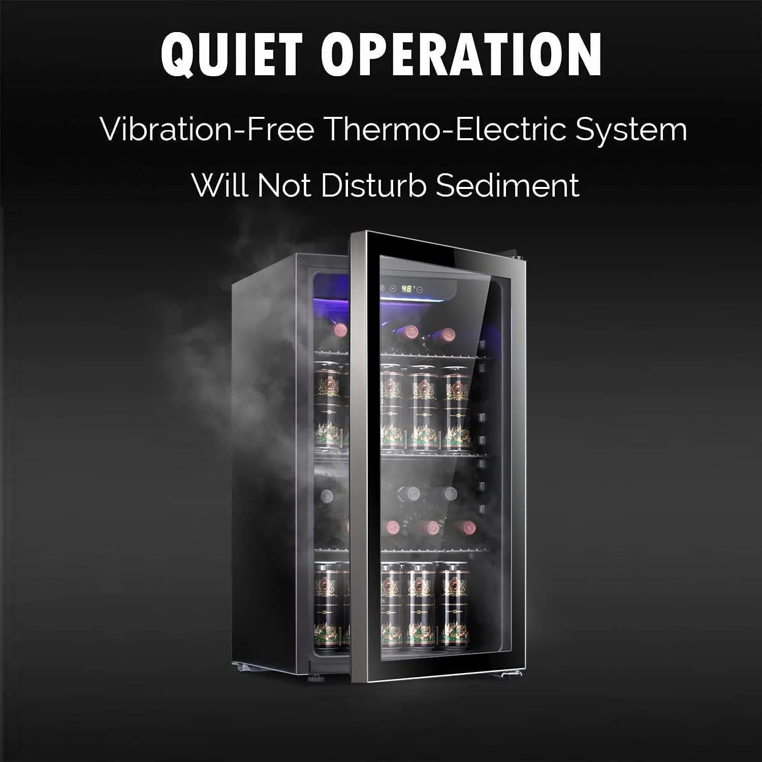 Antarctic Star 26 Bottle 130 Can Wine Cooler Cabinet Beverage Refrigerator Mini Wine Cellar