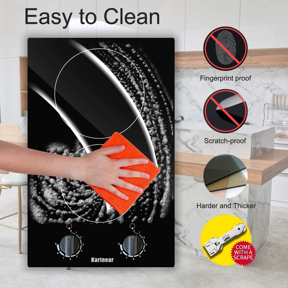 Karinear 30 Inch Electric Cooktop 4 Burners Built-in Ceramic Cooktop Radiant Electric Stove Top