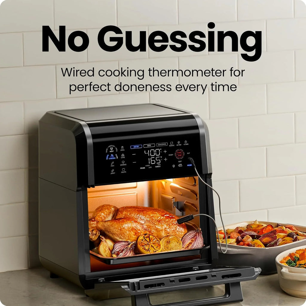 CHEFMAN ExacTemp 12-Quart Air Fryer Integrated Smart Cooking 28 Touchscreen Presets