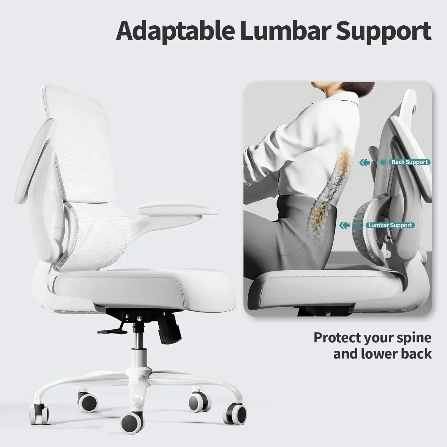 TRALT Office Chair Ergonomic Desk Chair 330 lbs Home Mesh Gaming Chair with Wheels