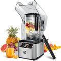 WantJoin Professional Commercial Blender With Shield Quiet Sound Enclosure 2200W Industries Strong and Quiet Professional-Grade Power, Self-Cleaning, Black
