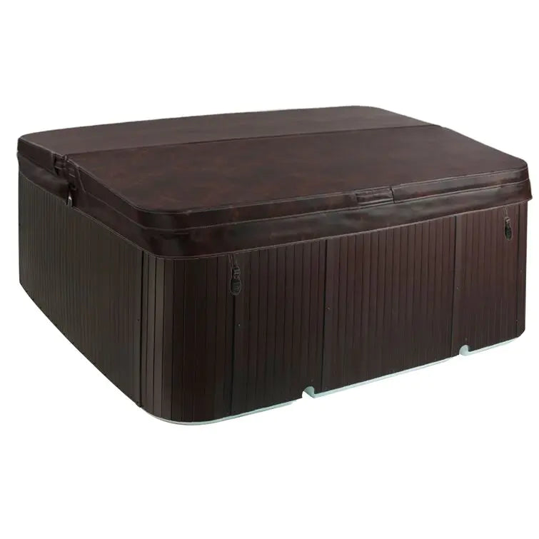 Lifesmart Spas 230 Volt 7 Person 65 Jet Square Hot Tub with Ozonator in Espresso