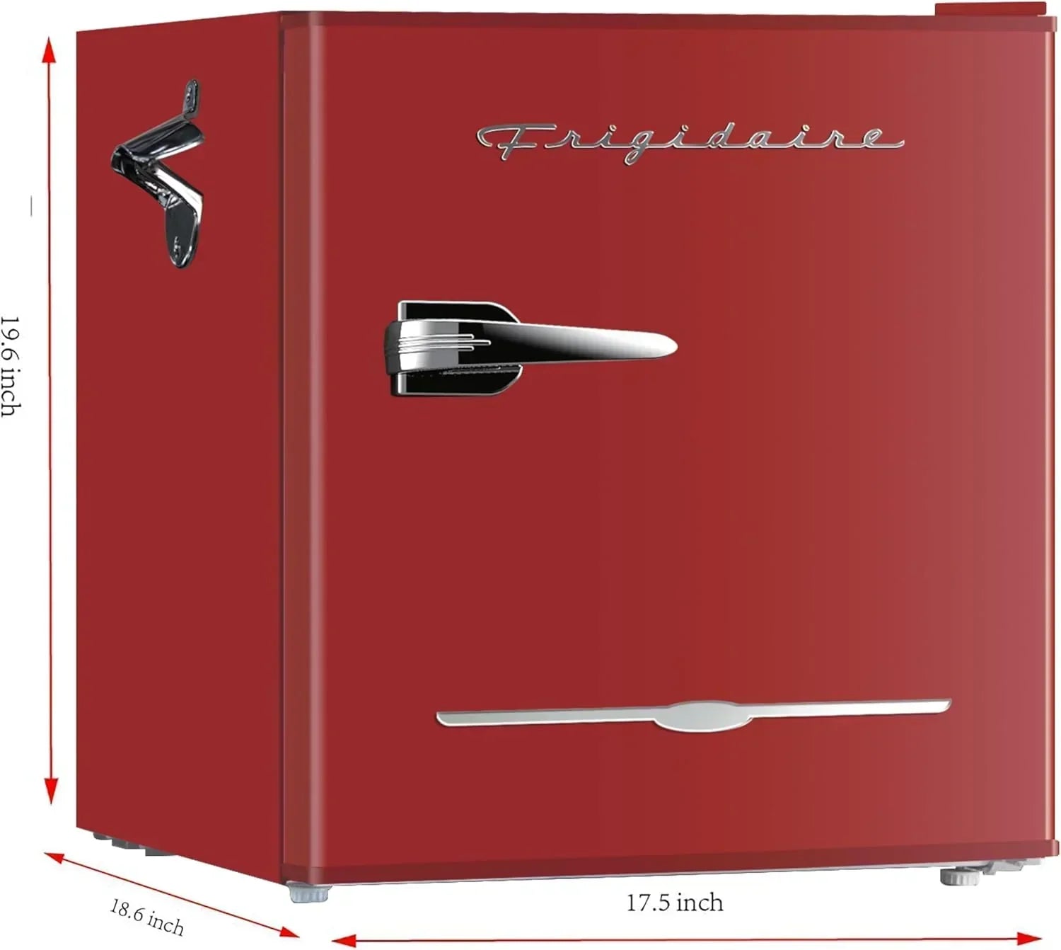 Frigidaire EFR176 Retro Compact Fridge with Chiller Mini Refrigerator Built-in Bottle Opener