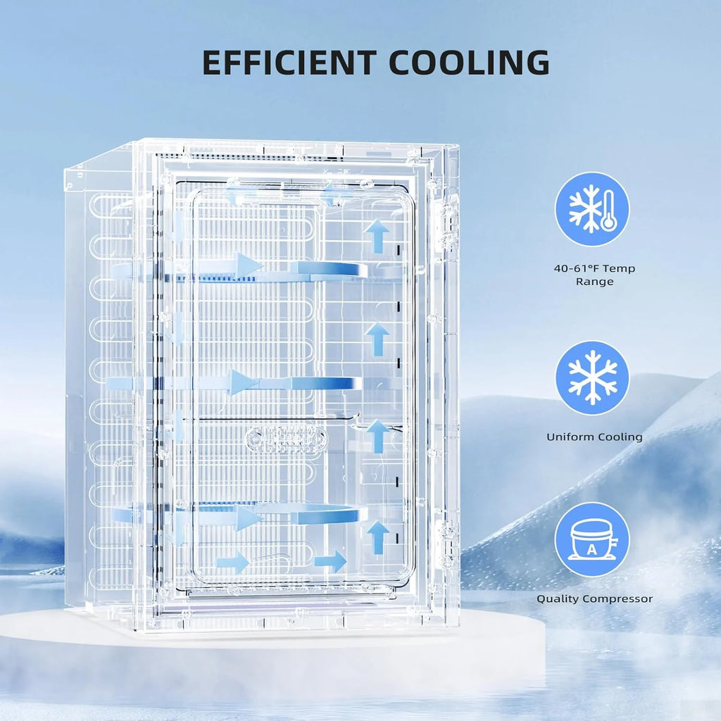 Antarctic Star 26 Bottle 130 Can Wine Cooler Cabinet Beverage Refrigerator Mini Wine Cellar