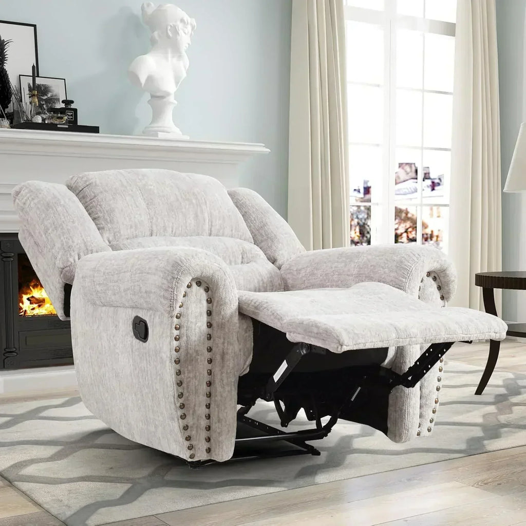 Leather recliner classic traditional manual recliner single sofa for living room