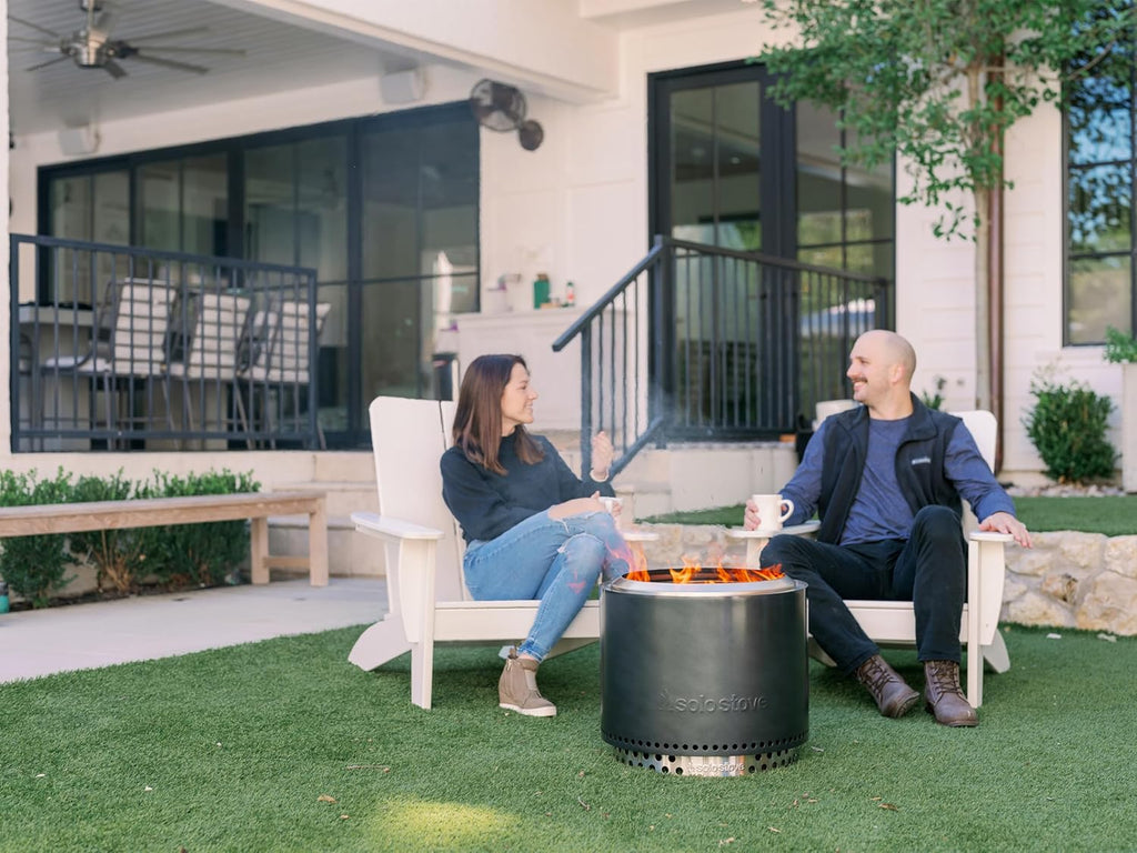 Solo Stove Bonfire 2.0 with Stand, 19.5 Inch Smokeless Fire Pit with Removable Ash Pan - Portable Outdoor Fire Pit - Stainless Steel Wood Burning Fireplace, Ideal for 4-6 People, 21.75 lbs