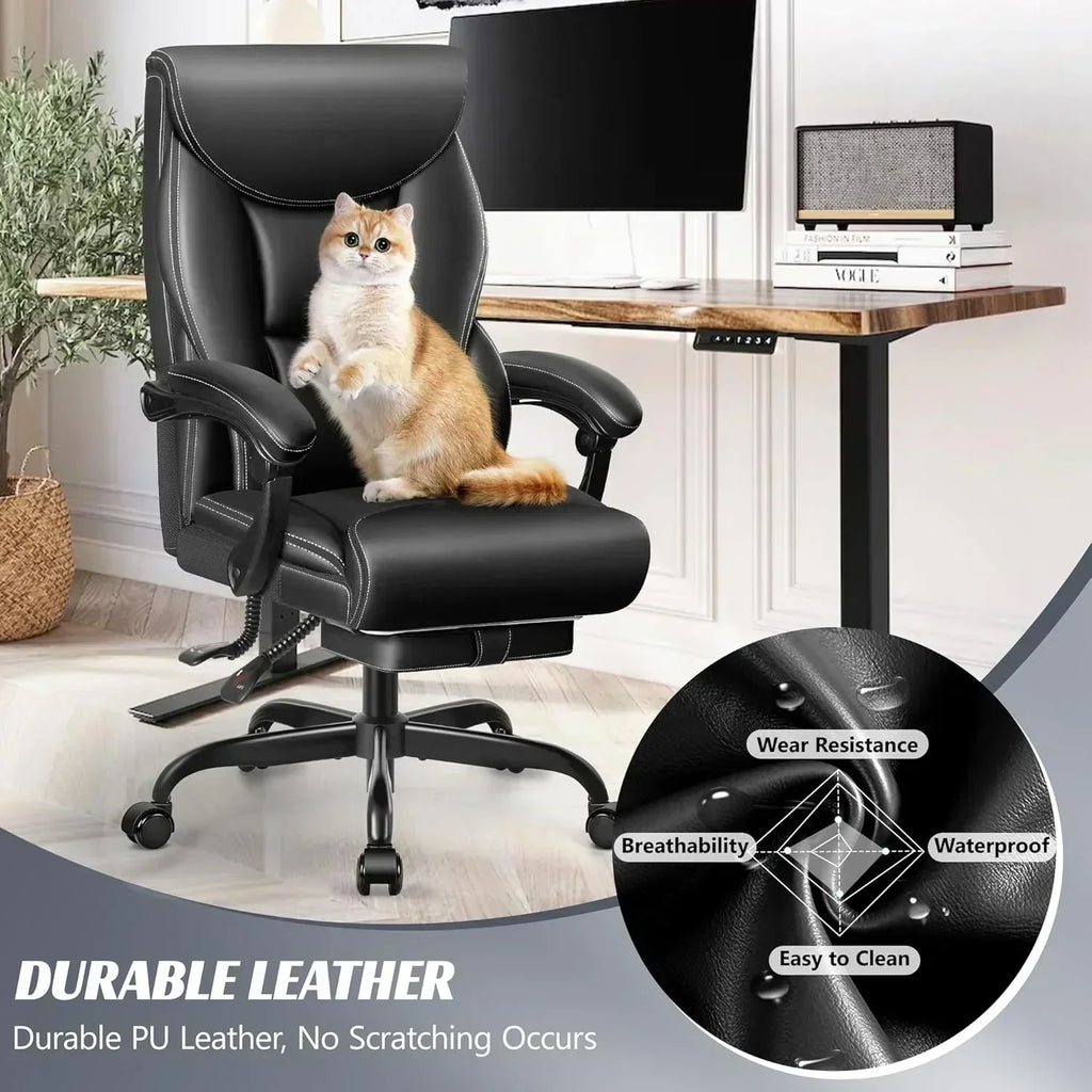 Office Chair Large High-Foot Computer Desk Chair Chair Lumbar Support Rotating Computer Chair