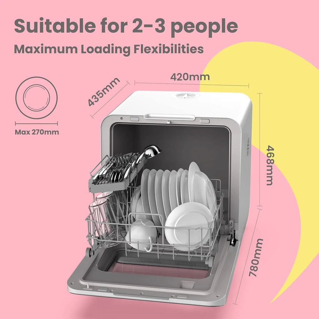 COMFEE' Portable Mini Dishwasher Countertop with 5L Built-in Water Tank