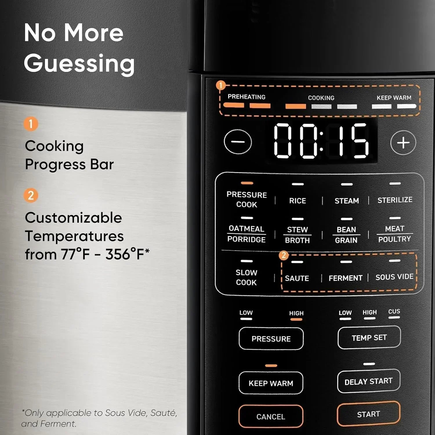 COSORI Pressure Cooker 6 qt 9-in-1 Instant Multi Kitchen Appliances Safer Venting Design