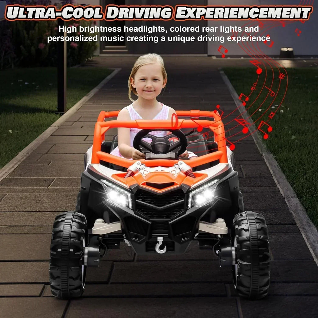 JOYRACER Kids Remote Control Car with 4 x 150W Motors Shock Absorbers Bluetooth MP3 Player