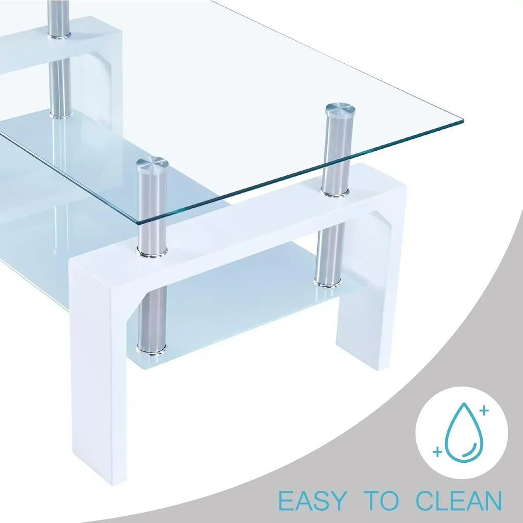 Living Room Rectangle Coffee Table Tea Table Suitable for Waiting Room Modern Side Coffee Table