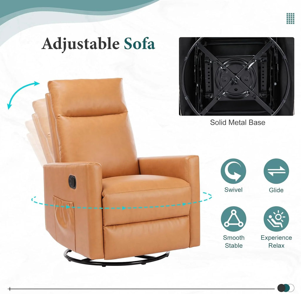 Sweetcrispy Massage Recliner Chair for Adults, Adjustable Home Theater Seating with Lumbar Support for Living Room, Modern Fabric Reclining, Light Grey